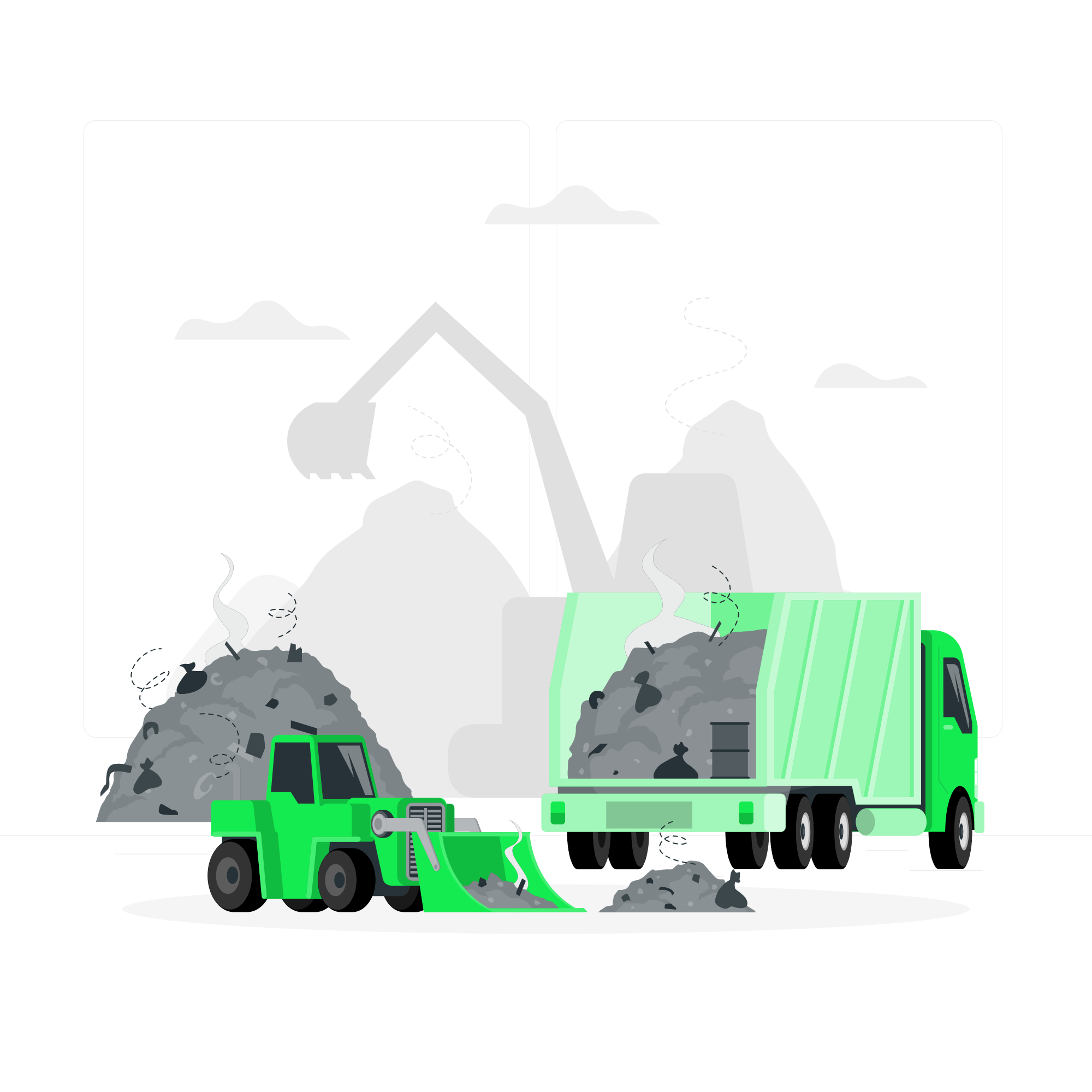 Illustration de la gestion des déchets